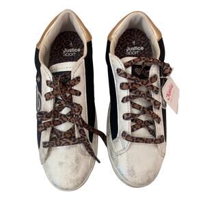 Justice Girls Low Top Sneakers size 4 NWT